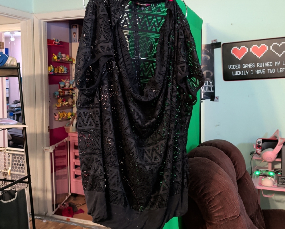 HeartSoul Black Tunic with Geometric Pattern